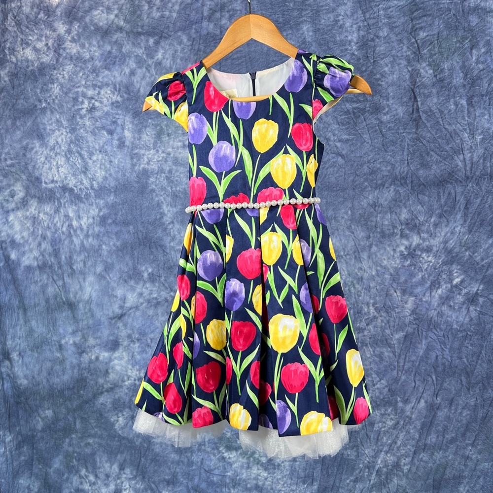 American Princess Floral Tulip Print Dress